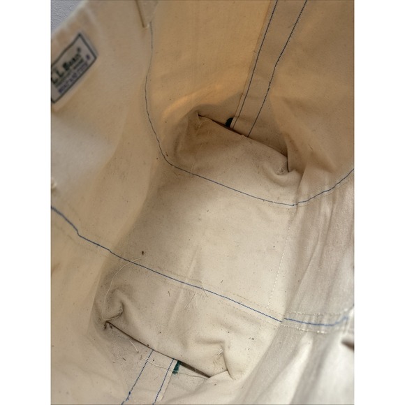 Vtg‎ LL Bean Boat Tote Canvas Crinkle Heritage 80s Made in USA 23 X 12 - Picture 5 of 11